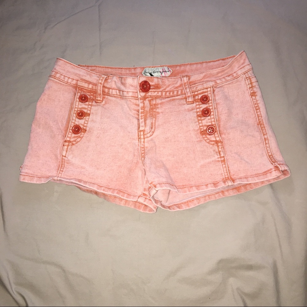 High waist jean shorts